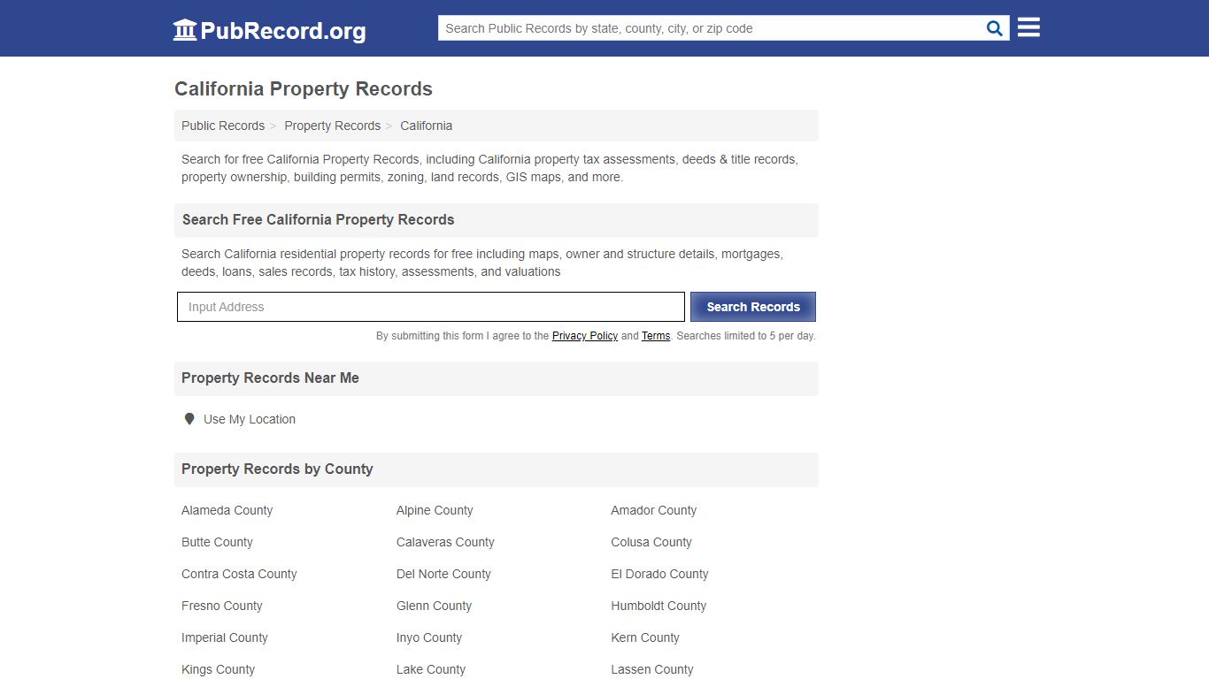 Free California Property Records - PubRecord.org